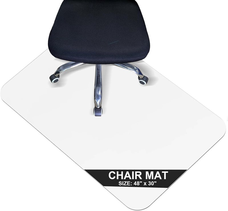 KAISLE Office Chair Mat for Carpet Floor, Plastic Rolling Chair Mat for Carpeted Floors, Computer Desk Chair Floor Mats, 48 x 30 Inch Rectangle Clear Heavy Duty Floors Protector 0.14 Inch Thick - Image 1